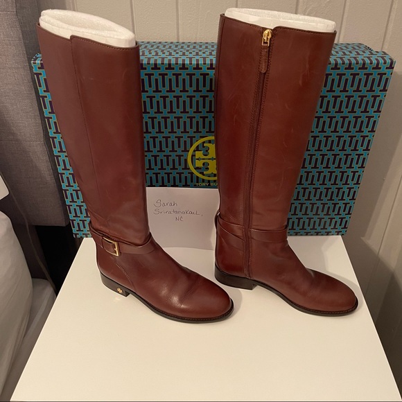 Tory Burch  Brown Riding Boots- Brooke 25 MM Knee-Size 6.5 Color-Perfect Brown - Picture 11 of 12